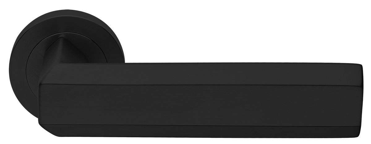 Ручка дверная HARMONY R2 NERO раздельная на круглой розетке, цвет - черный фото купить Тверь