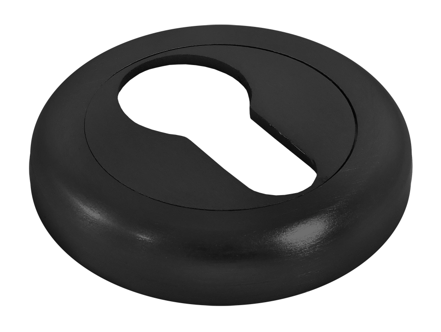 Накладка на ключевой цилиндр LUX-KH-R4 NERO на круглой розетке, цвет - черный фото купить в Твери