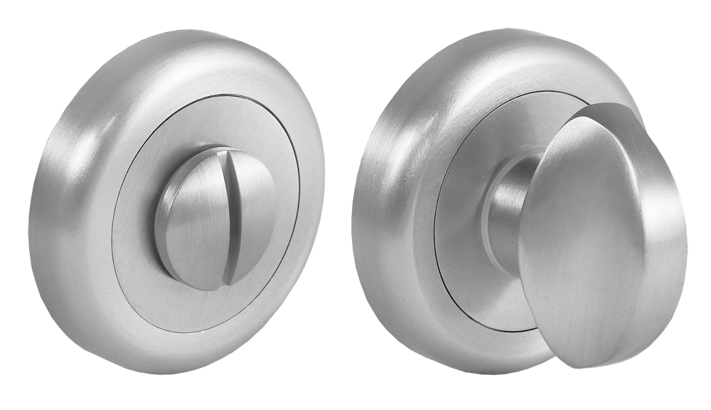 Завертка сантехническая LUX-WC-R4 CSA на круглой розетке цвет матовый хром, ЦАМ фото купить в Твери