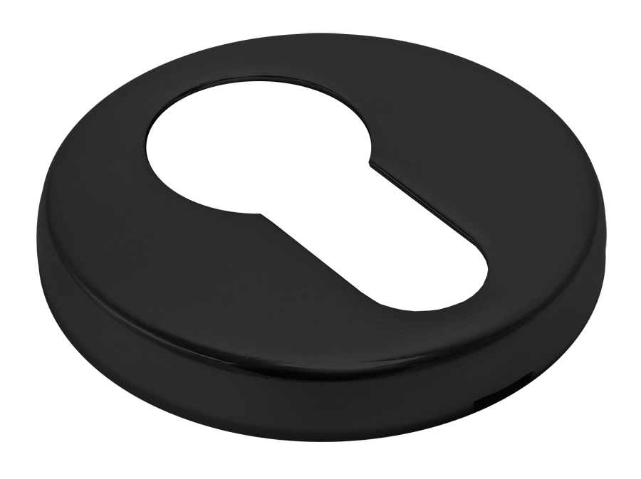 Накладка на ключевой цилиндр LUX-KH-R3-E NERO на круглой розетке, цвет - черный фото купить в Твери
