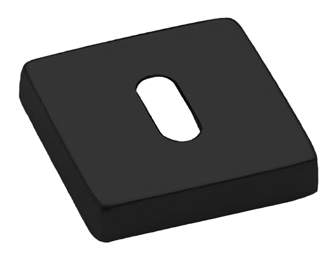 Накладка на ключевой цилиндр LUX-FK-S4 NERO на квадратной розетке под ключ буратино, цвет - черный фото купить Тверь