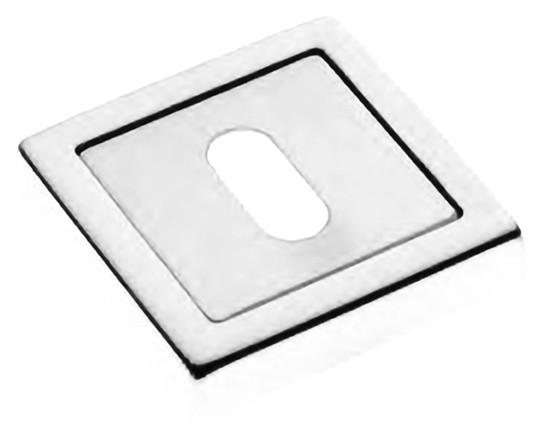 Накладка на ключевой цилиндр LUX-FK-S3 BIA на квадратной розетке под ключ буратино, цвет - белый фото купить Тверь
