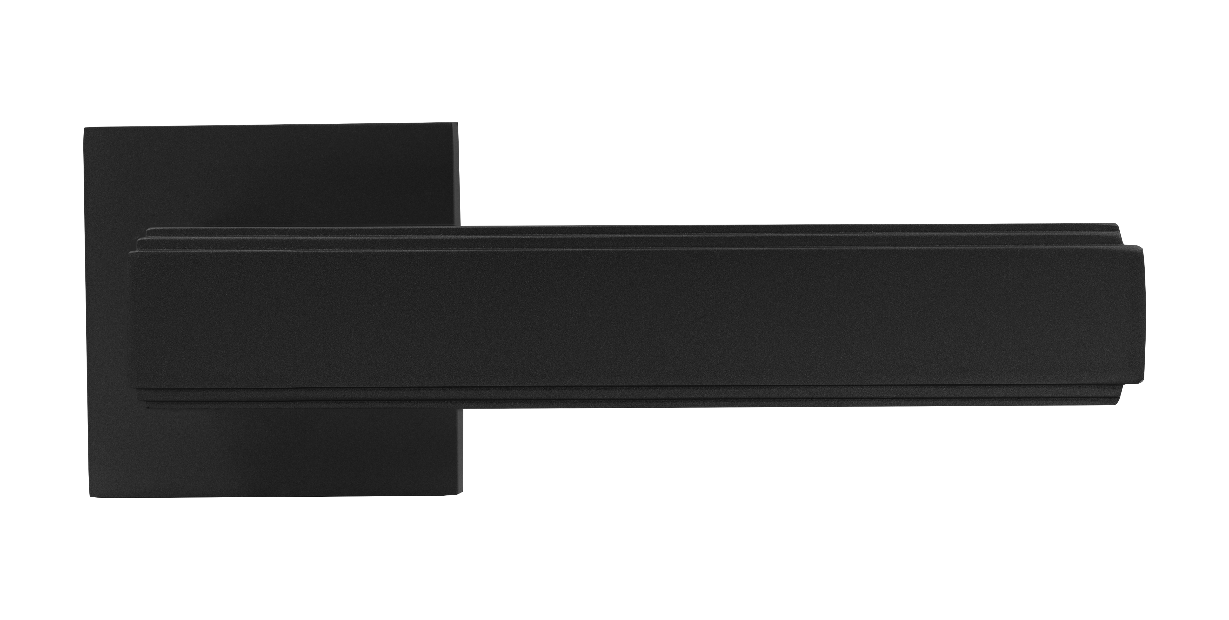 Ручка дверная MH-64-S6 BL STEPS на квадратной розетке 6 мм, цвет черный фото купить в Твери