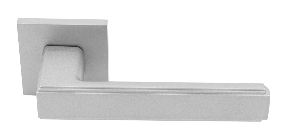 Ручка дверная MH-64-S6 ASC STEPS на квадратной розетке 6 мм, цвет анодированный матовый хром фото купить Тверь