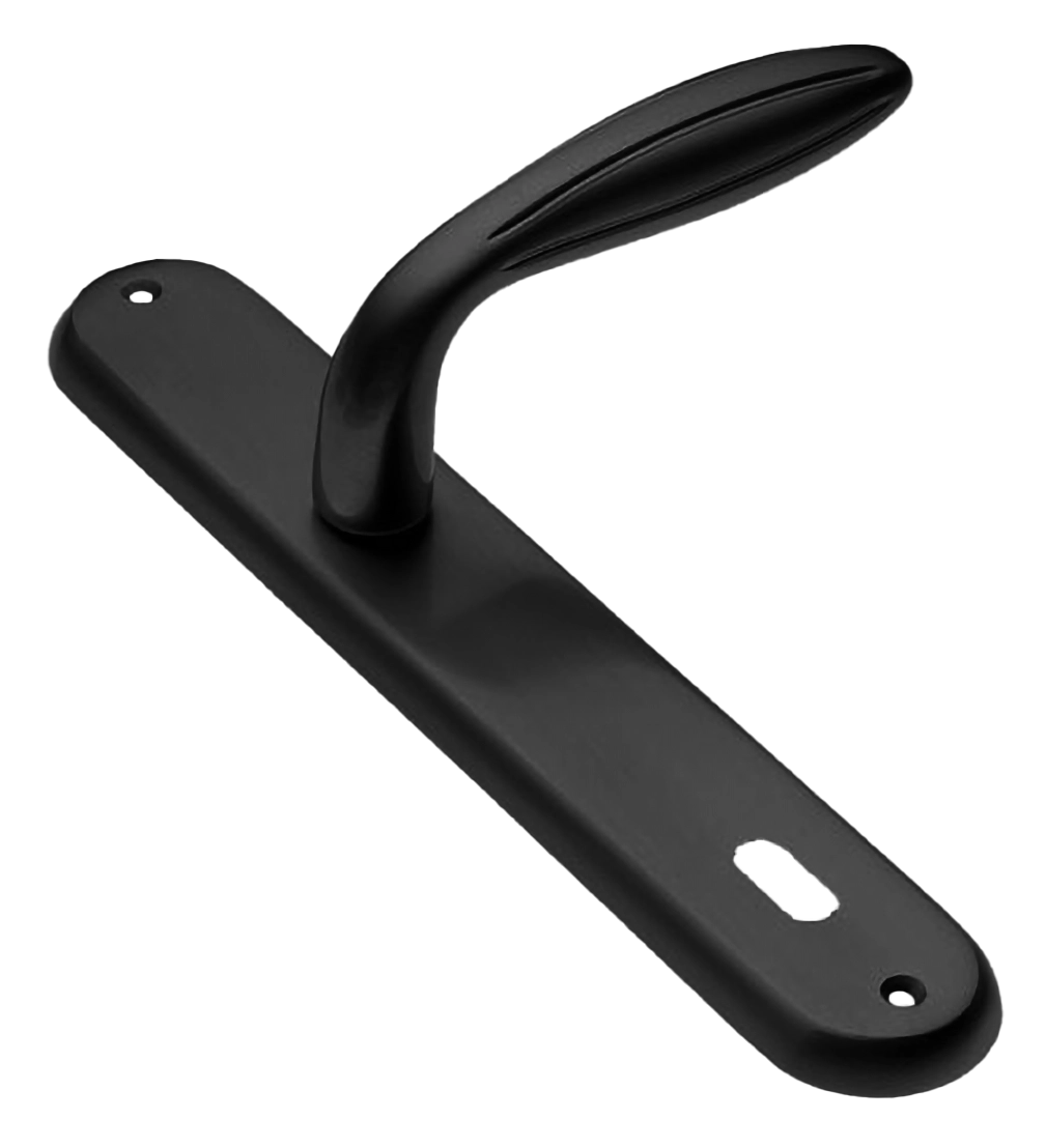 Ручка дверная на планке BUD PL NERO, цвет черный, латунь фото купить в Твери