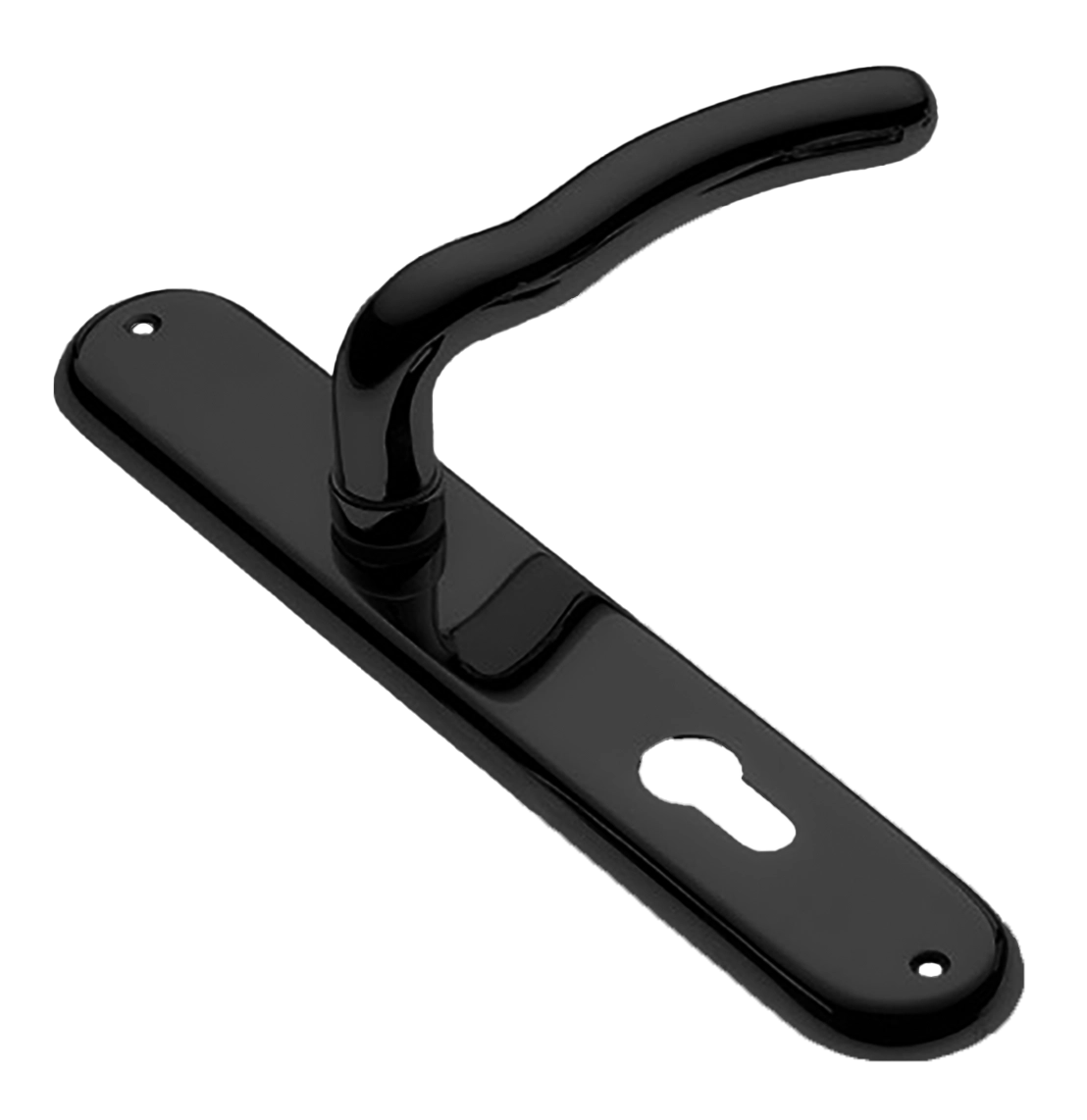 Ручка дверная на планке SNAKE PL NERO, цвет черный, латунь фото купить в Твери