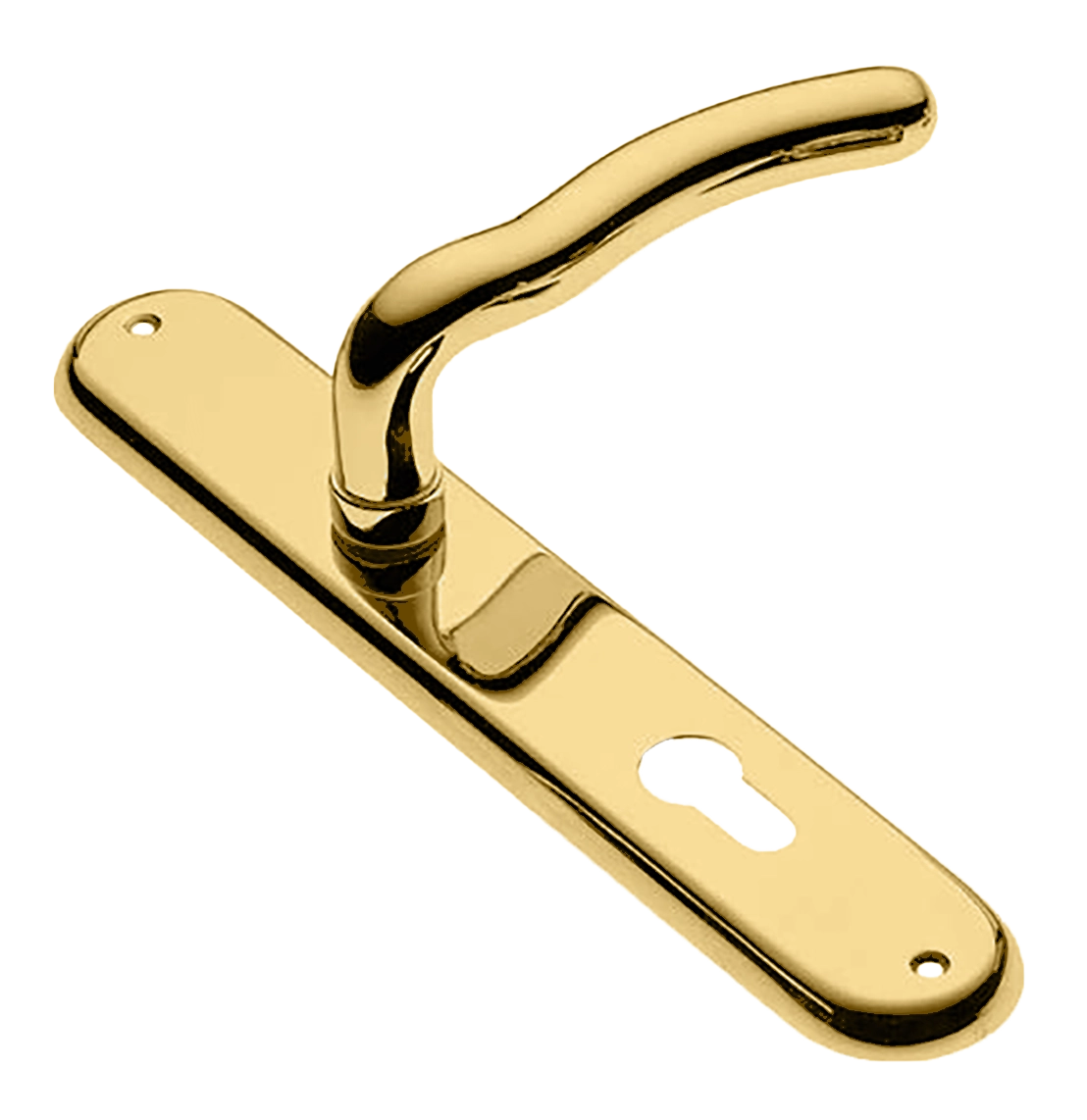 Ручка дверная на планке SNAKE PL OTL, цвет золото, латунь фото купить в Твери