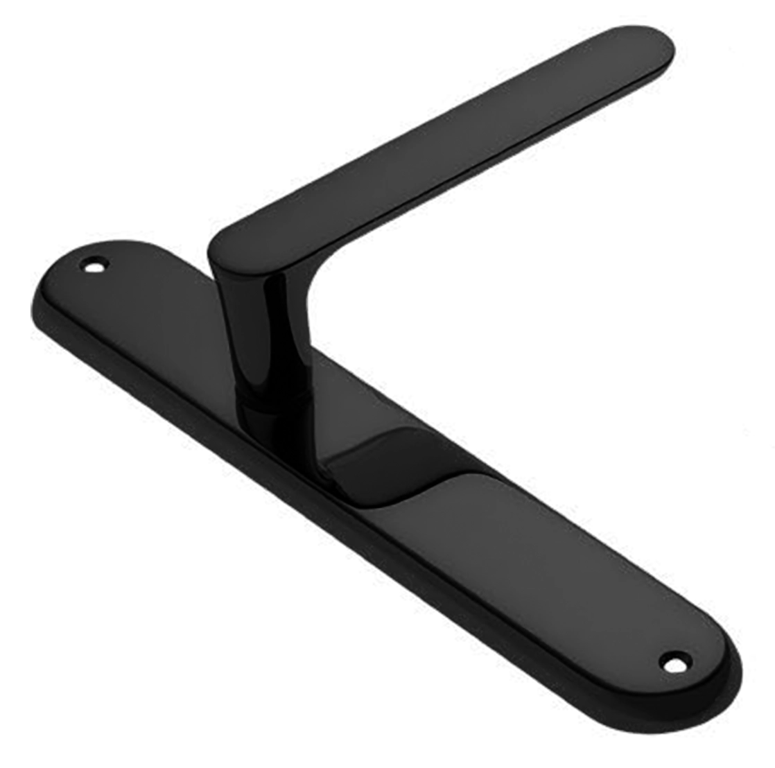 Ручка дверная на планке LE BOAT PL NERO, цвет черный, латунь фото купить в Твери