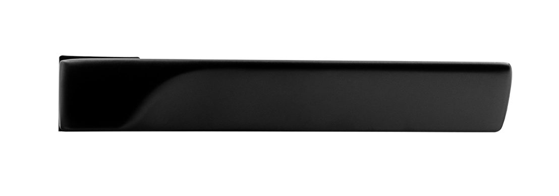 Ручка дверная FIORD-SM NERO-ST, с невидимой квадратной розеткой, цвет черный soft-touch, ЦАМ фото купить в Твери