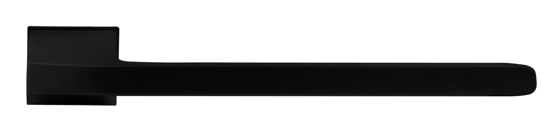 Ручка дверная SPUTNIK-SM NERO-ST с невидимой квадратной розеткой, цвет черный soft-touch, ЦАМ фото купить в Твери