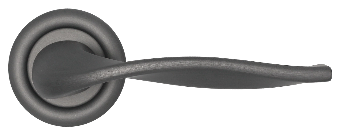 Ручка дверная SKYSCRAPER R7 SST на круглой розетке, цвет Летняя гроза/Summer Storm фото morelli Тверь