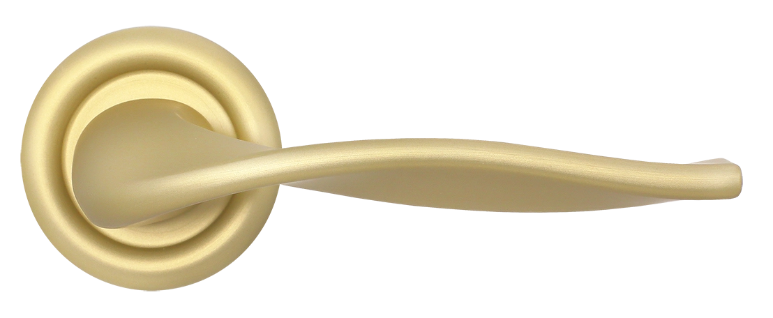 Ручка дверная SKYSCRAPER R7 AH на круглой розетке, цвет Осенний мёд/Autumn Honey фото купить в Твери