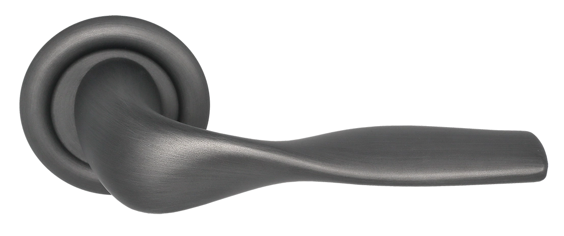 Ручка дверная LVB R7 SST на круглой розетке, цвет Летняя гроза/Summer Storm фото купить Тверь