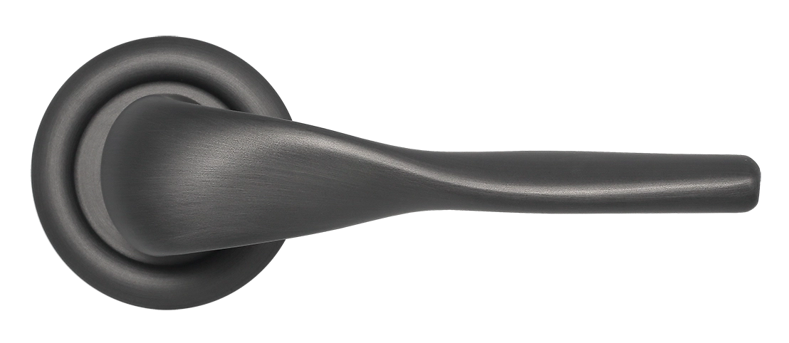 Ручка дверная LVB R7 SST на круглой розетке, цвет Летняя гроза/Summer Storm фото купить в Твери