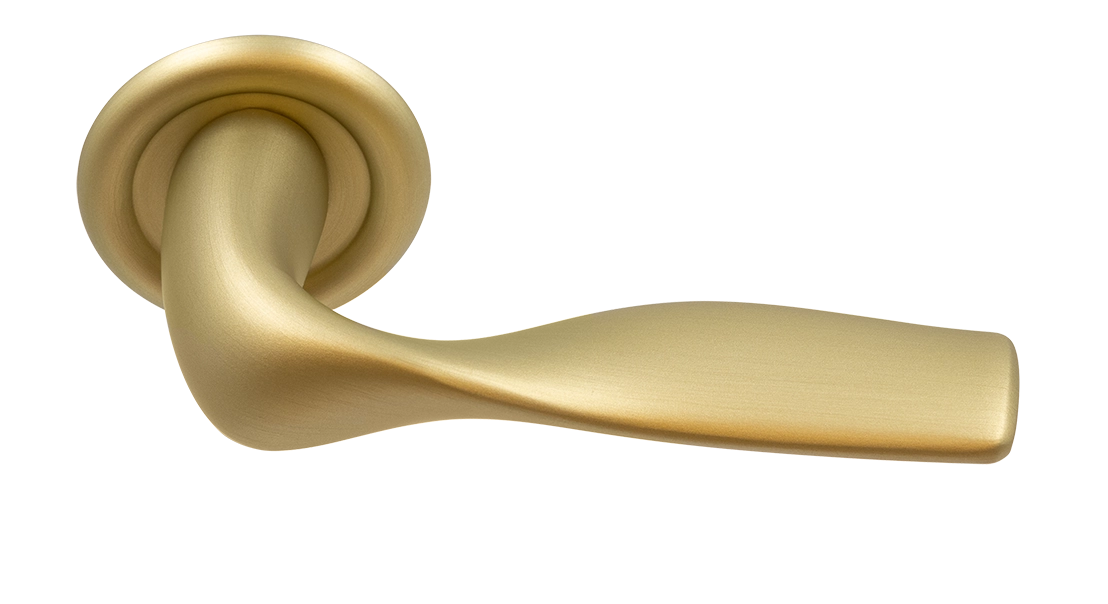 Ручка дверная LVB R7 AH на круглой розетке, цвет Осенний мёд/Autumn Honey фото купить Тверь