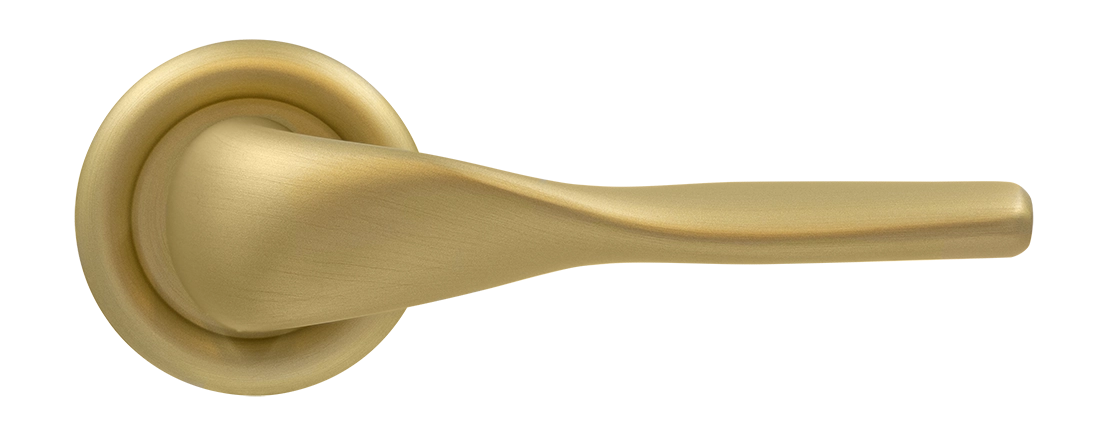 Ручка дверная LVB R7 AH на круглой розетке, цвет Осенний мёд/Autumn Honey фото купить в Твери