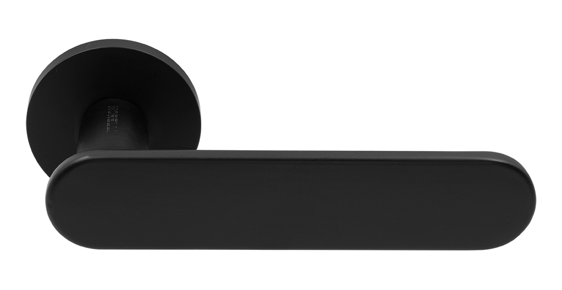 Ручка дверная MH-65-R6 R6 SEMPIONE BL на круглой розетке, цвет черный фото купить Тверь