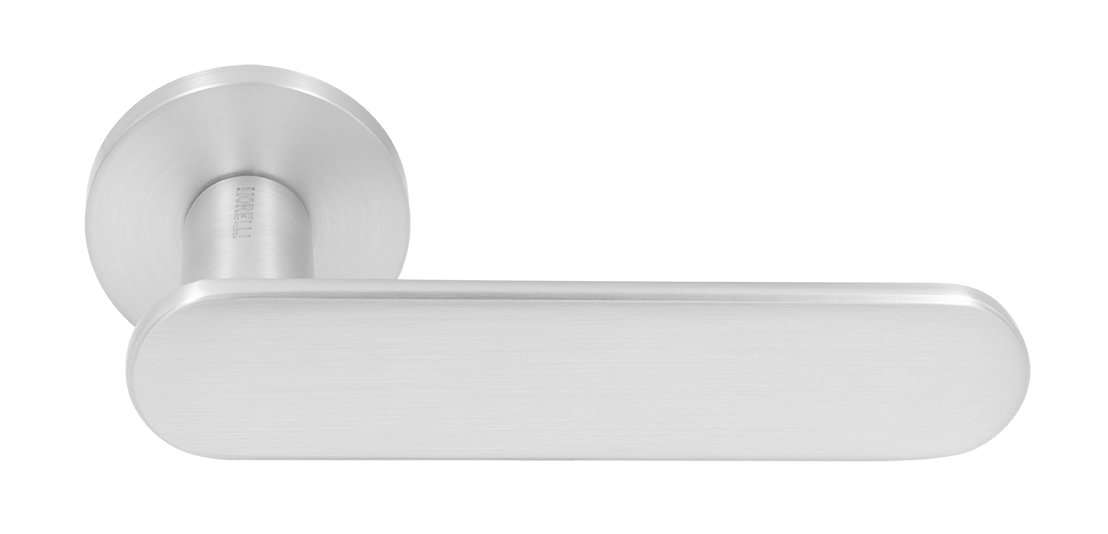 Ручка дверная MH-65-R6 SEMPIONE SC на круглой розетке, цвет матовый хром фото купить Тверь