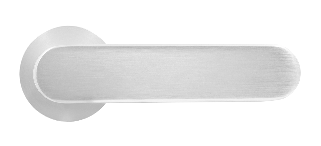 Ручка дверная MH-65-R6 SEMPIONE SC на круглой розетке, цвет матовый хром фото купить в Твери