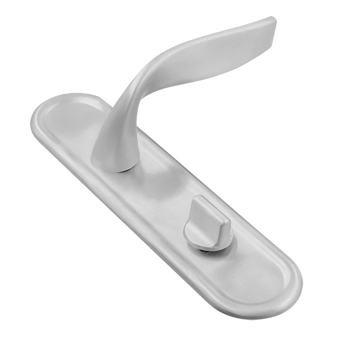 Ручка дверная SKYSCRAPER PLR WC SSW на планке под сантехническую завертку, цвет Стокгольмский снегопад/Stockholm Snowfall фото купить Тверь