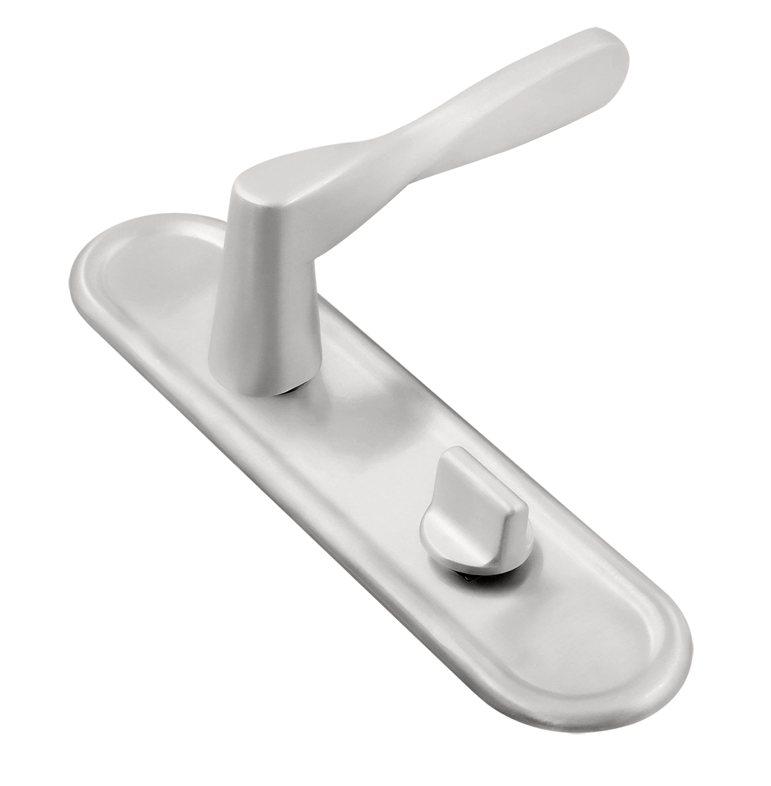 Ручка дверная THE OLYMPICS PLR WC SSW на планке под сантехническую завертку, цвет Стокгольмский снегопад/Stockholm Snowfall фото купить Тверь