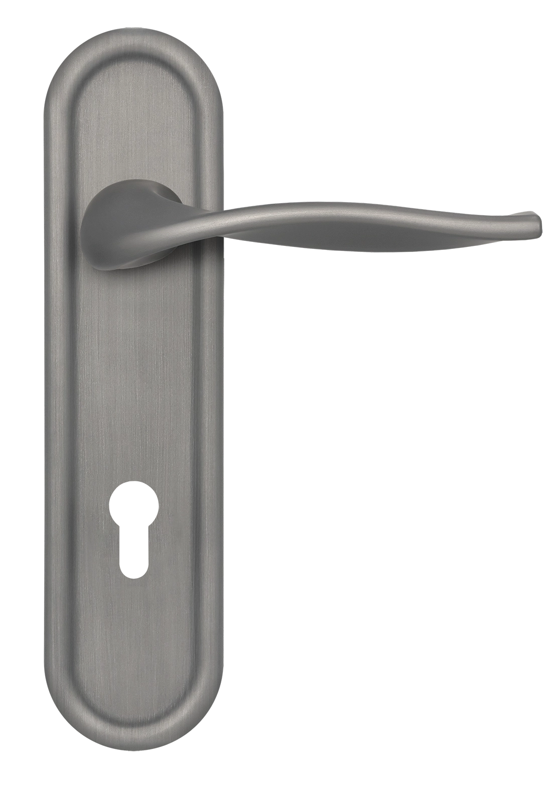 Ручка дверная SKYSCRAPER PLR KH WF на планке под ключевой цилиндр, цвет Зимняя стужа/Winter Frost фото купить Тверь