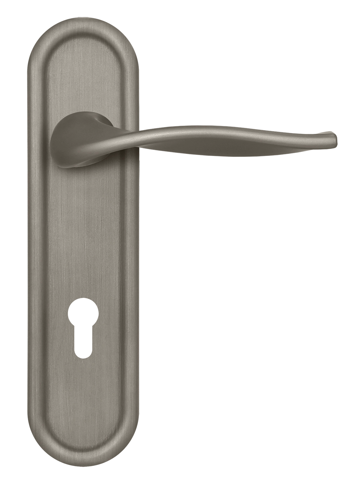 Ручка дверная SKYSCRAPER PLR KH SMI на планке под ключевой цилиндр, цвет Весенняя дымка/Spring Mist фото купить Тверь