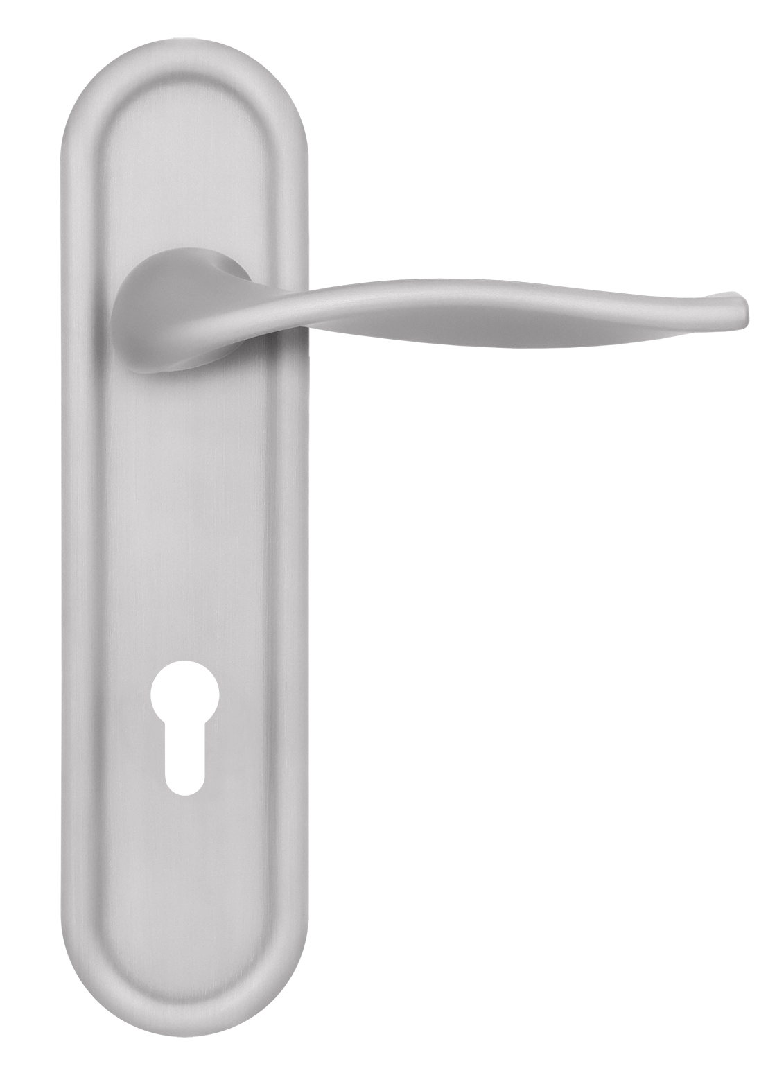 Ручка дверная SKYSCRAPER PLR KH SSW на планке под ключевой цилиндр, цвет Стокгольмский снегопад/Stockholm Snowfall фото купить Тверь