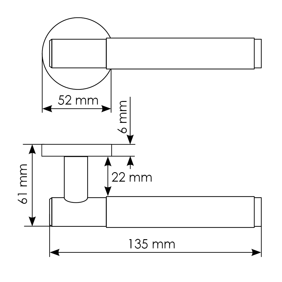 Комплект дверных ручек MH-57-R6T BL + завертка сантехническая MH-WC-R6T BL + защёлка бесшумная M1895 BL + петли врезные универсальные MSN 100X70X2.5-4BB BL (2шт), цвет черный фото купить в Твери