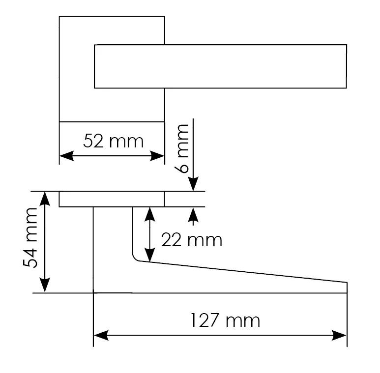 Комплект дверных ручек MH-54-S6 BL с заверткой MH-WC-S6 BL + замок M1895 BL, цвет черный фотомореллиТверь