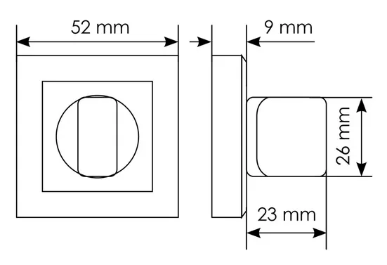 Комплект дверных ручек MH-28 BL-S с заверткой MH-WC-S BL, цвет черный  фотомореллиТверь