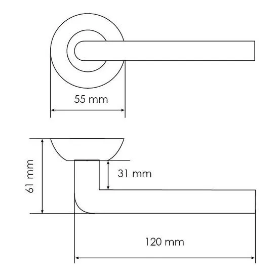 Комплект дверных ручек MH-03 BL с заверткой MH-WC BL + магнитный замок M1895 BL, цвет черный  фотомореллиТверь