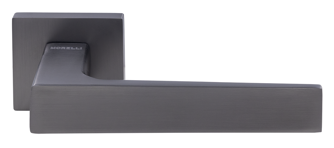 Ручка дверная MIRA  MH-54-S6 GR раздельная на квадратной розетке, цвет графит, ЦАМ фото купить Тверь