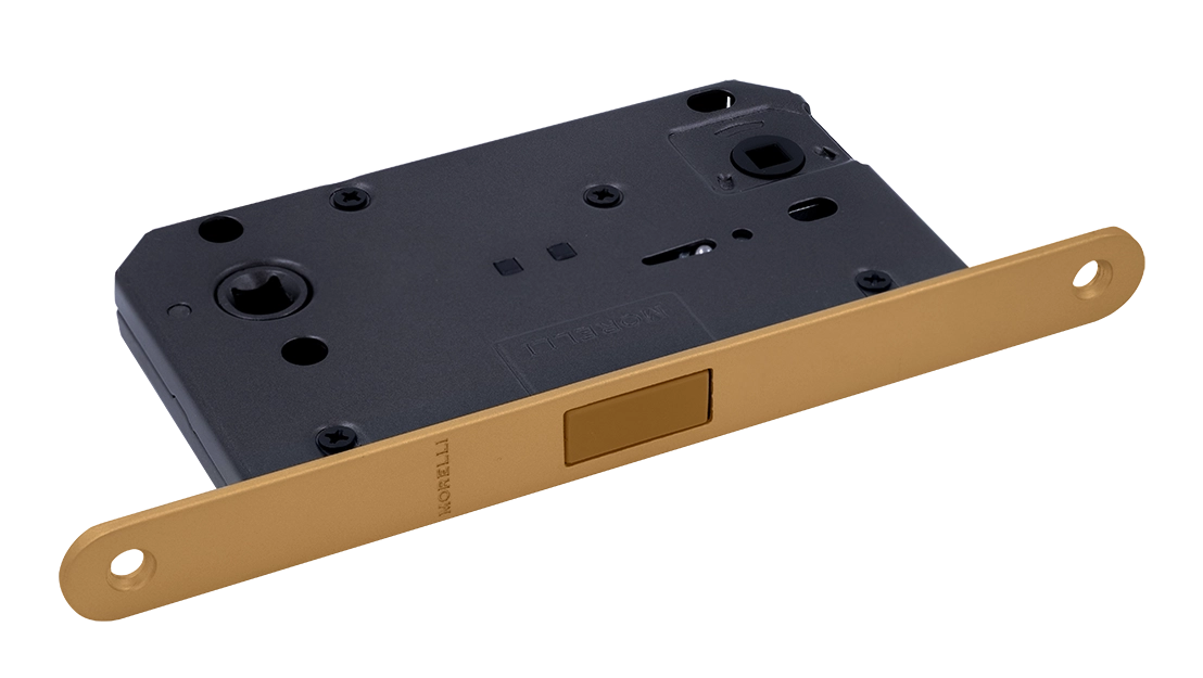 Защелка межкомнатная M1895 FTG магнитная, сантехническая, цвет матовое итальянское золото фото купить Тверь