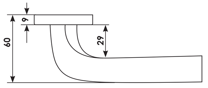 Ручка дверная COMETA R5 NIS раздельная на круглой розетке, цвет - матовый никель, ЦАМ фото фурнитура Тверь