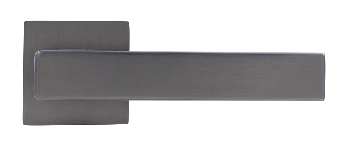 Ручка дверная LOT MH-56-S6 GR раздельная на квадратной розетке 6 мм, цвет графит, ЦАМ фото купить в Твери