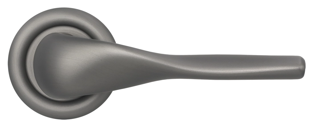 Ручка дверная LVB R7 WF на круглой розетке, цвет Зимняя стужа/Winter Frost фото купить в Твери