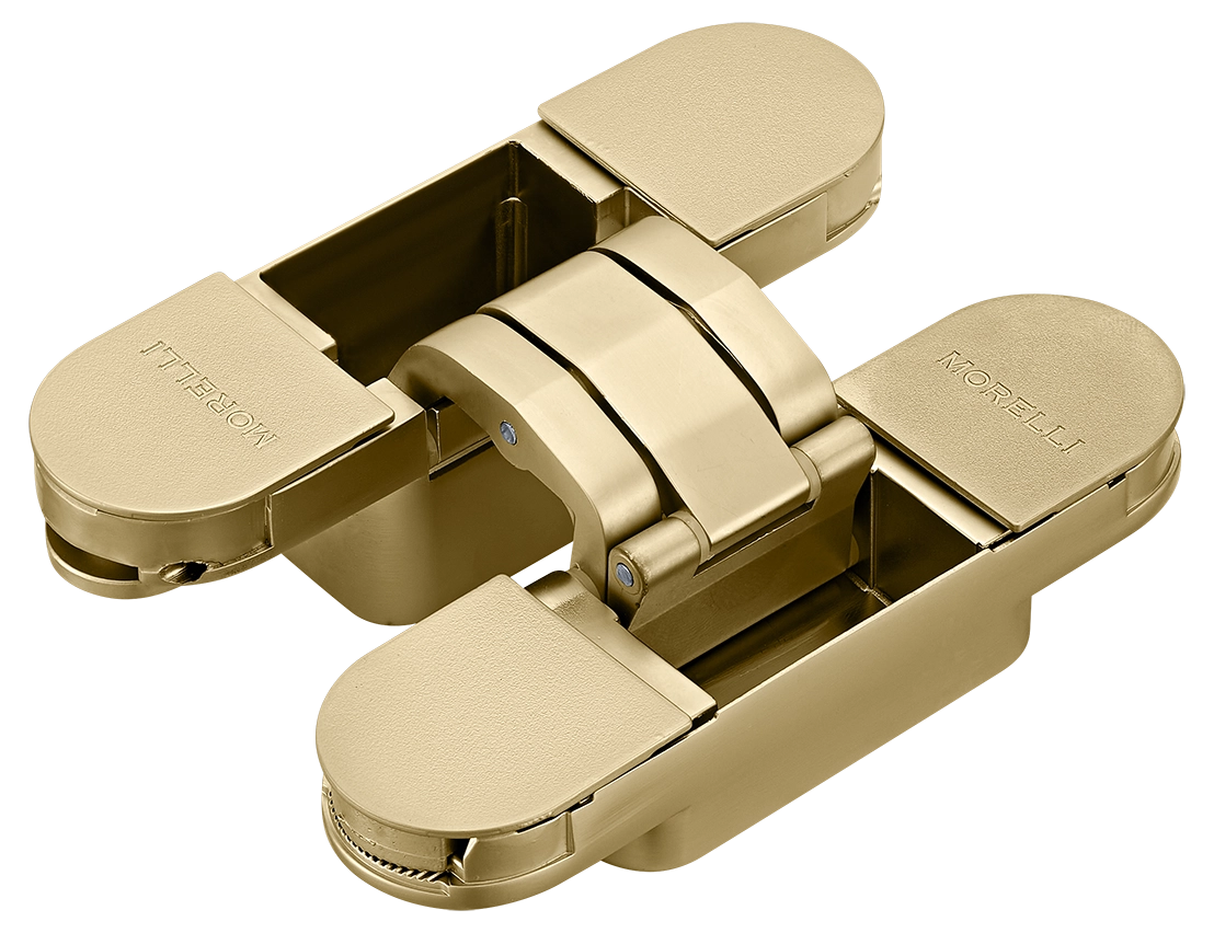 Петля скрытая HH-24 MSG врезная с 3D-регулировкой вес полотна до 40 кг, цвет матовое сатинированное золото фото купить Тверь