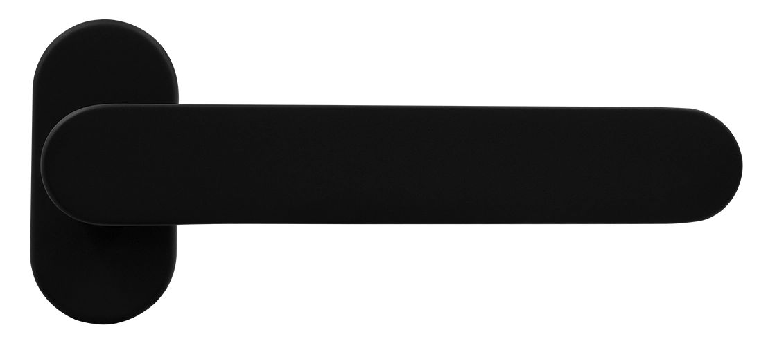 Ручка оконная LE BOAT W1 NERO-ST на прямоугольной розетке, цвет черный soft-touch, латунь фото купить Тверь