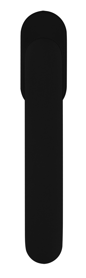 Ручка оконная LE BOAT W1 NERO-ST на прямоугольной розетке, цвет черный soft-touch, латунь фото купить в Твери