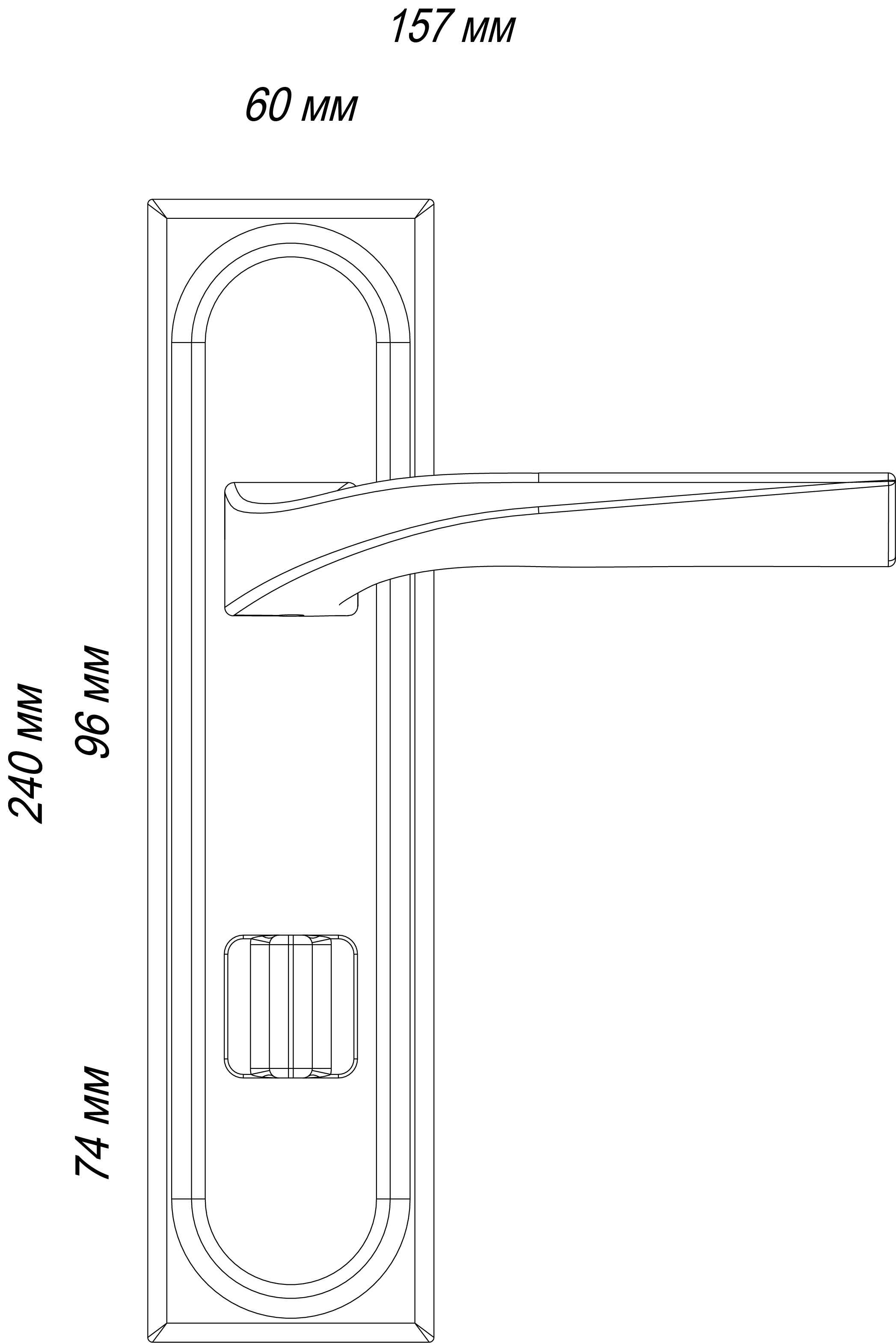 Ручка дверная WD CONCERT HALL PLS WF на планке, цвет Зимняя стужа/Winter Frost фото фурнитура Тверь