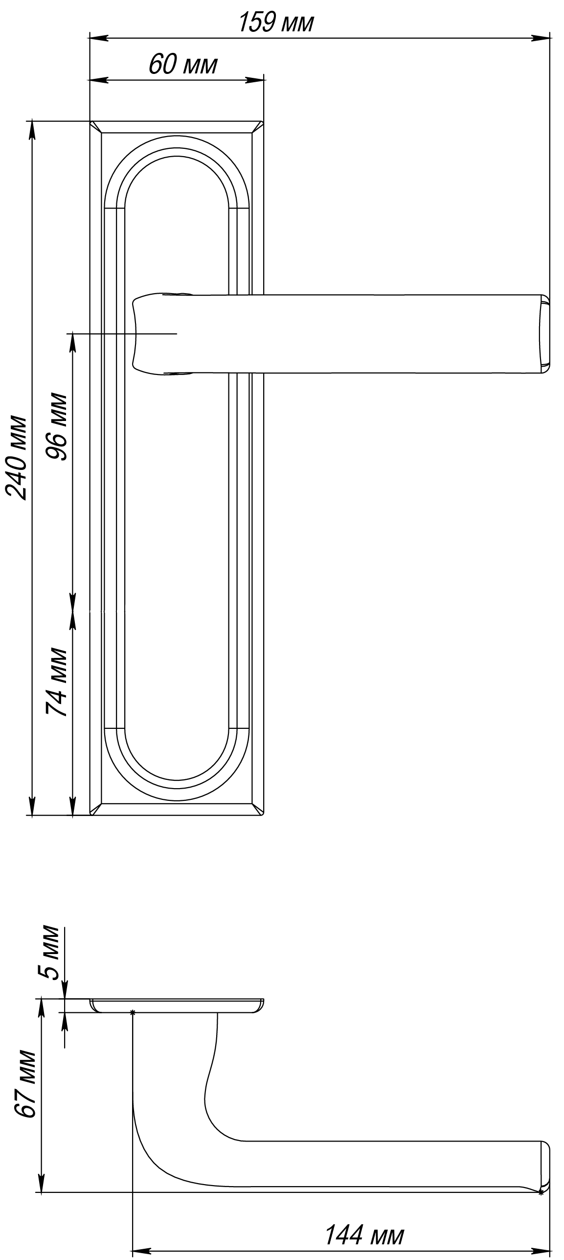 Ручка дверная THE BUS STATION PLS WF на планке, цвет Зимняя стужа/Winter Frost фото фурнитура Тверь