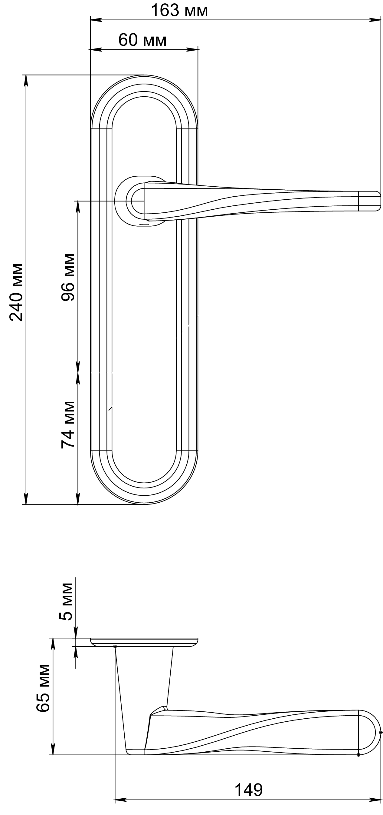 Ручка дверная THE OLYMPICS PLR SMI на планке, цвет Весенняя дымка/Spring Mist фото фурнитура Тверь