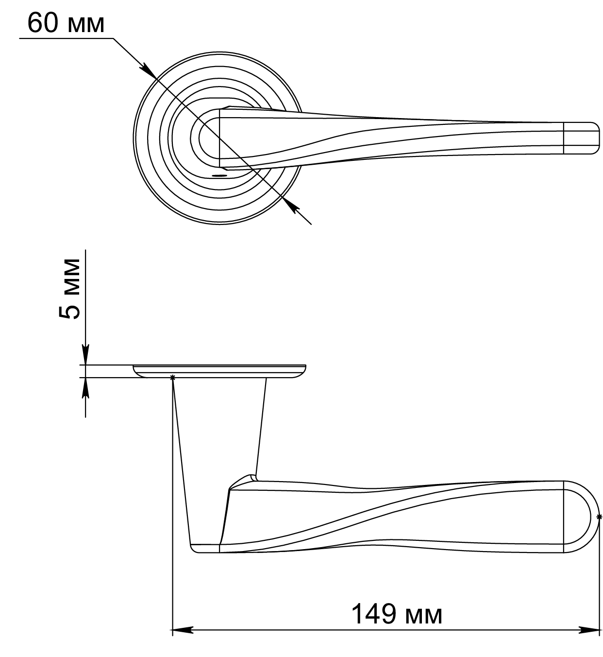 Ручка дверная THE OLYMPICS R7 WF на круглой розетке, цвет Зимняя стужа/Winter Frost фото фурнитура Тверь