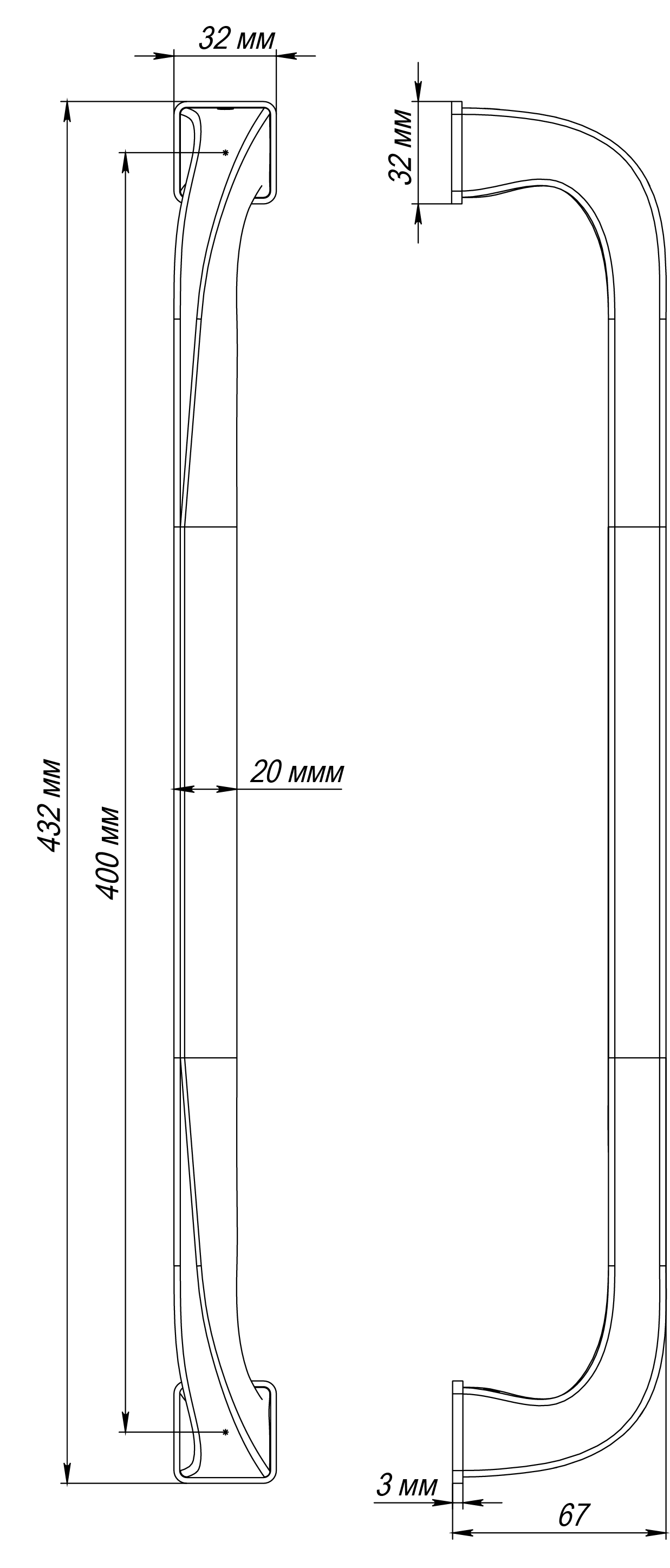 Ручка-скоба WD CONCERT HALL PH SMI, цвет Весенняя дымка/Spring Mist фото купить в Твери