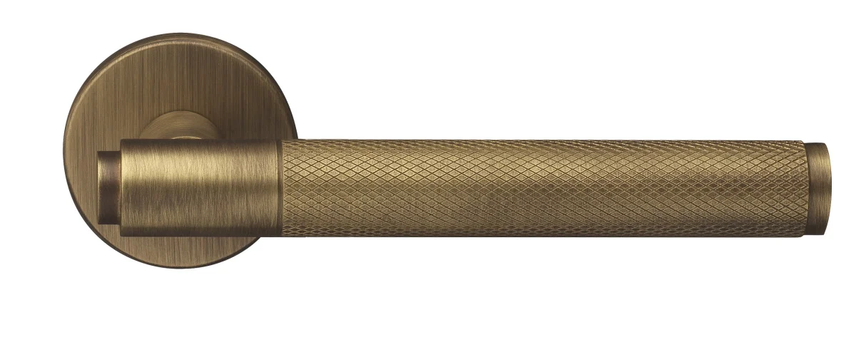 BRIDGE R6 BGO, ручка дверная с усиленной розеткой, цвет -  матовая бронза фото купить Тверь