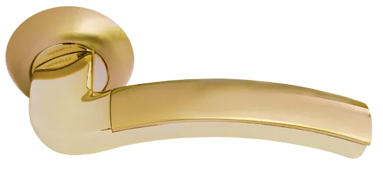 ПАЛАЦЦО, ручка дверная MH-02 SG/GP, цвет - мат.золото/золото фото купить Тверь