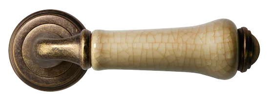 UMBERTO, ручка дверная MH-41-CLASSIC OMB/CH, цвет-старая мат.бронза/шампань фото купить в Твери