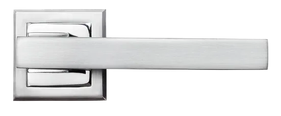 PIQUADRO, ручка дверная MH-37 SC/CP-S, на квадратной накладке, цвет - мат.хром/хром фото купить в Твери