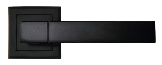 FUKOKU, ручка дверная на квадратной накладке MH-28 BL-S, цвет - черный фото купить в Твери